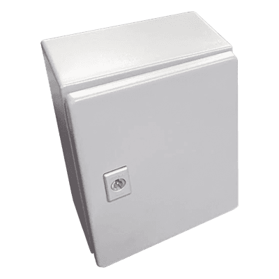 Gabinete de Acero, Nema 4 -IP 66 de 40 x 50 x 20 cm con Platina y certificado UL.