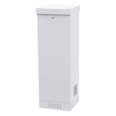 Gabinete para Piso, Capacidad, 31 Unidades de Rack, Doble puerta y Postes frontales e intermedios ajustables, Color Blanco, Se envía el Gabinete Armado.