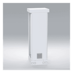Gabinete para Piso, Capacidad, 31 Unidades de Rack, Doble puerta y Postes frontales e intermedios ajustables, Color Blanco, Se envía el Gabinete Armado.