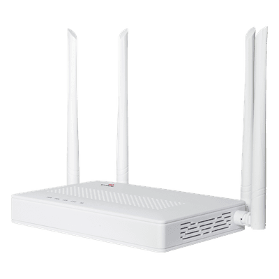 ONU Dual GPON/EPON / Wi-Fi Doble Banda 2.4 y 5 GHz / EasyMesh / 2 Puertos LAN Gigabit / AC1200 / 4 Antenas 5 dBi