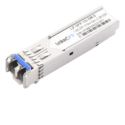 Transceptor Óptico SFP (Mini-Gbic) / Monomodo 1310 nm / 1.25 Gbps / 1000BASE / Conectores LC/UPC Dúplex / DDM / Hasta 5 km 
