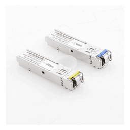 Transceptores Ópticos Bidireccionales SFP (Mini-Gbic) / Monomodo 1310 & 1550 nm / 1.25 Gbps / 1000BASE-BX / Conector LC/UPC Simplex / DDM / Hasta 3 km / 2 Piezas 