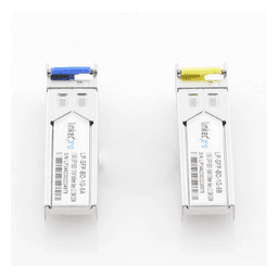 Transceptores Ópticos Bidireccionales SFP (Mini-Gbic) / Monomodo 1310 & 1550 nm / 1.25 Gbps / 1000BASE-BX / Conector LC/UPC Simplex / DDM / Hasta 5 km / 2 Piezas 