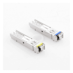 Transceptores Ópticos Bidireccionales SFP (Mini-Gbic) / Monomodo 1310 & 1550 nm / 1.25 Gbps / 1000BASE-BX / Conector LC/UPC Simplex / DDM / Hasta 10 km / 2 Piezas 
