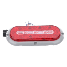 Plafón Ovalado de 7.5" Para Camiones de Transporte, 18 LED Ultra Brillantes, Color Rojo/Claro/Ambar