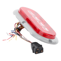 Plafón Ovalado de 7.5" Para Camiones de Transporte, 18 LED Ultra Brillantes, Color Rojo/Claro/Ambar