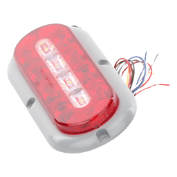 Plafón Ovalado de 7.5" Para Camiones de Transporte, 18 LED Ultra Brillantes, Color Rojo/Claro/Ambar