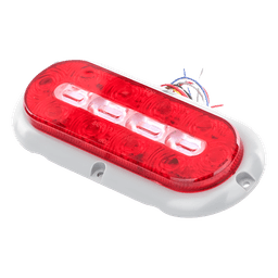 Plafón Ovalado de 7.5" Para Camiones de Transporte, 18 LED Ultra Brillantes, Color Rojo/Claro/Ambar