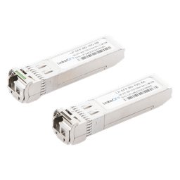 Transceptores Ópticos Bidireccionales SFP+ (Mini-Gbic) / Monomodo 1270 & 1330 nm / 10 Gbps / 10GBASE-BX / Conector LC/UPC Simplex / DDM / Hasta 5 km / 2 Piezas 