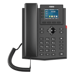 Teléfono IP empresarial para 4 líneas SIP con pantalla LCD de 2.4 pulgadas a color, Opus y conferencia de 3 vías, PoE.