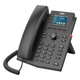 Teléfono IP empresarial para 4 líneas SIP con pantalla LCD de 2.4 pulgadas a color, Opus y conferencia de 3 vías, PoE.