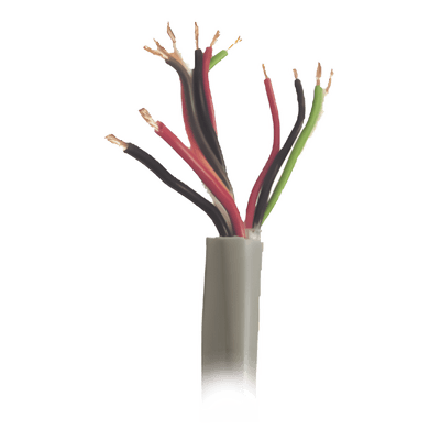Bobina de Cable de 152 Metros / Color Gris / Sistemas de Alarmas de Intrusión y Control de Acceso / 5 Pares Calibre 22 / 1 Par Calibre 18 / Intemperie