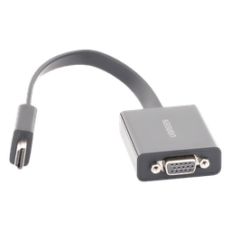 Adaptador HDMI a VGA / Resolución 1080P / Audio 3.5mm / Con Puerto Micro USB para Alimentación / Plug & Play / No Requiere Controlador / ABS / Flexible y Duradero