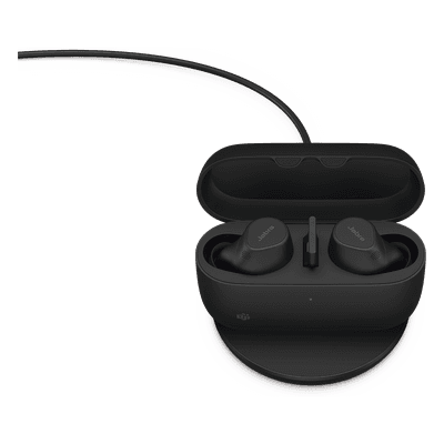Jabra Evolve2 Buds, Auriculares versión MS con cancelación de ruido activa, Bluetooth conexion hasta 2 dispositivos (20797-999-999)