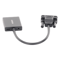 VGA Macho / Salida: HDMI Hembra / Resolución de 1080P@60Hz / Puerto Estéreo de 3.5 mm / Plug and Play, Sin Controlador / Longitud del Cable 15 cm (5.91 Pulgadas). / Incluye Cable de Alimentación USB / Incluye Cable de Audio de 3.5mm.