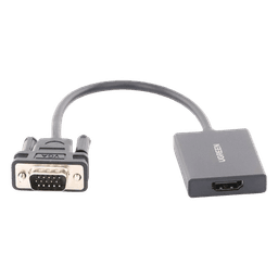 VGA Macho / Salida: HDMI Hembra / Resolución de 1080P@60Hz / Puerto Estéreo de 3.5 mm / Plug and Play, Sin Controlador / Longitud del Cable 15 cm (5.91 Pulgadas). / Incluye Cable de Alimentación USB / Incluye Cable de Audio de 3.5mm.