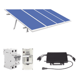 Kit Solar para Interconexión de 1.8KW de Potencia Pico 220Vca con Microinversor y 4 Módulos de 450 W (Incluye Montaje y Protecciones).