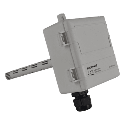 Sensor de humedad y temperatura para montaje en ducto, termistor 20 kOhm, precisión 2% HR, salida seleccionable