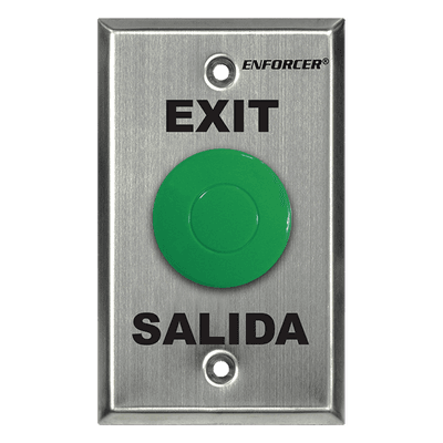 Botón de Salida Tipo Hongo / Contacto NO/NC / 24 VDC / Acero Inoxidable / Montaje en Caja Estándar