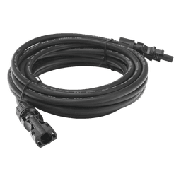 Cable Fotovoltaico / 2.5 m (8.2 ft) / 10 AWG / Terminales MC4 Macho-Hembra / Negro UV