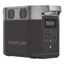 Estación de Energía Portátil Delta 2 1024Wh Litio LFP / 6 AC 1800 W (Max. 2200W) / 2 USB-C 100W / Capacidad para Aumentar Respaldo / Cargador de Coche 10A a 12.6V / Conectividad WiFi y Bluetooth (App) / Carga Solar 500W Max.