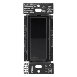 Interruptor Inteligente de Pared / On/Off No Regulable / 120 V / 5 A LED / 600 W Incandescente / 3 A Ventiladores / Control Pico y Smart Hub / Negro