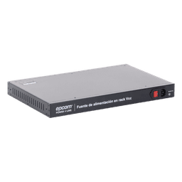 Fuente de Alimentación Rack 19" / 16 Puertos / 12 VDC / 600W / 20A Total / 2.5A por Puerto / Voltaje Regulable con Display