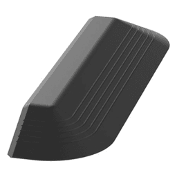 Tapa Final Para Canaleta de Piso AFR4BCBL6, Material PVC Rígido, Color Negro 