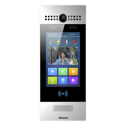 Videoportero IP / Pantalla Táctil 7" / Reconocimiento Facial / Dual Cámara 2MP / IP65 / IK06 / PoE / SIP / ONVIF / Android / QR y PIN / RFID 125kHz/13.56MHz / Bluetooth