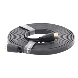 Cable HDMI 2.0 Plano de 5 Metros (16.40 Pies) / 4K@60Hz / HDR / 3D / HEC (Canal Ethernet HDMI) / ARC (Canal de Retorno de Audio) / Color Profundo de 48 Bits / Audio de 32 Canales / HDCP / Audio Dolby True HD 7.1 / 18 Gbps / EstaÑado y Triple Blindaje / A