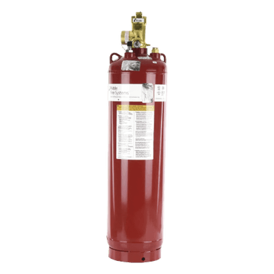 Cilindro con válvula e indicador de nivel de líquido, capacidad de 200 lb (90.7 kg), para sistemas de agente limpio ECS-500 y ECS-500 Marine