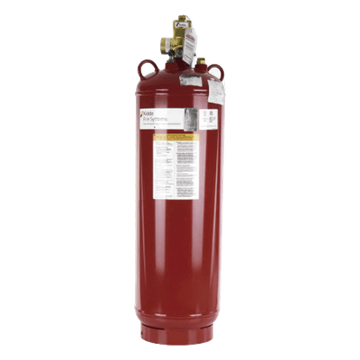 Cilindro con válvula de 350 lb de capacidad para sistema de extinción de agente limpio, con indicador de nivel de líquido, compatible con Kidde ECS-500 y ECS-500 Marine