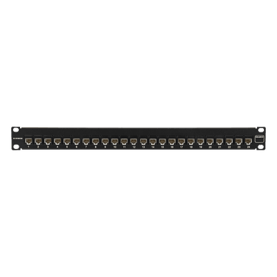 Patch Panel Ultramax. UTP, Precargado con Jacks Cat6A, 24 Puertos, Plano, 1U