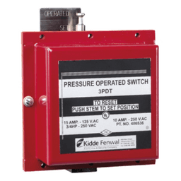 Switch operado por presión, 3PDT (triple polo, doble tiro), para sistemas de extinción contra incendios con agente limpio y CO2, conexión a tubería de 1/2 pulgada NPT