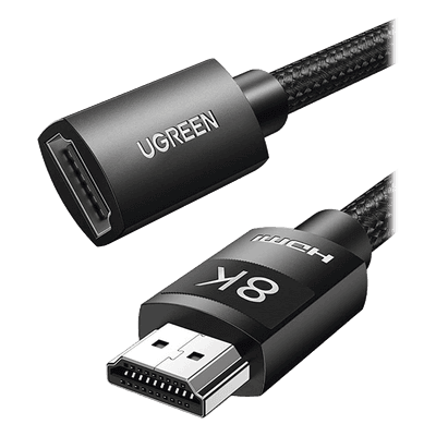 Cable de Extensión HDMI / HDMI 2.1 / 8K@60Hz / 48 Gbps / 28AWG Cobre Puro / 1 Metro (3.28 Pies) / Macho a Hembra / Extensión hasta 3 Metros (9.84 Pies)