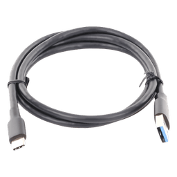 Cable USB-A a USB-C | 1 Metro | Carga y Sincronización de Datos | Carga Rápida 60W | Datos 5 Gbps | QC 3.0/2.0 | FPC | AFC | Protección Integrada | Duradero y Flexible| Caja ABS | Cubierta de TPE | Color Negro.