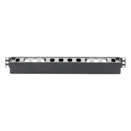 Organizador de Cables Horizontal de 1U para Rack de 19", Fabricado en Polímero Resistente a Deformaciones y Rayones