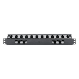 Organizador de Cables Horizontal de 1U para Rack de 19", Fabricado en Polímero Resistente a Deformaciones y Rayones