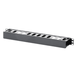 Organizador de Cables Horizontal de 1U para Rack de 19", Fabricado en Polímero Resistente a Deformaciones y Rayones
