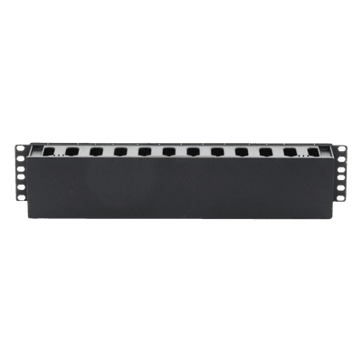 Organizador de Cables Horizontal de 2U para Rack de 19", Fabricado en Polímero Resistente a Deformaciones y Rayones