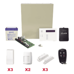 Kit de alarma inalámbrico con panel VISTA-48LA, teclado 6160RF, contactos 5816, sensores PIR y control remoto