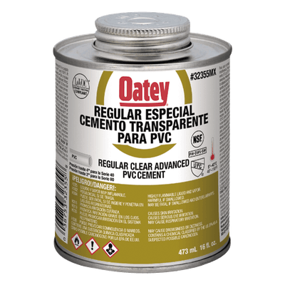 Pegamento / Cemento Claro de 473 ml para Tubo Conduit PVC Pesado.