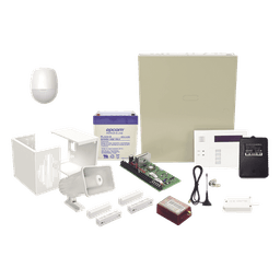 Kit de alarma antirrobo con panel VISTA-48, comunicador 4G LTE-M/5G, sensor PIR, sirena de 30 W y 2 contactos magnéticos