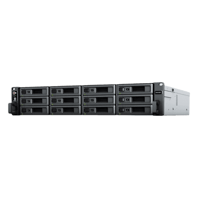 Servidor de Almacenamiento RackStation RS2423RP+ | 12 Bahías | 2U | Hasta 432 TB | Conectividad 10GbE | RAID Soportado | Fuentes de Alimentación Duales | Intercambio en Caliente | Compatibilidad con VMware y Hyper-V.
