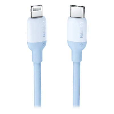 Cable USB-C a Lightning / Certificado MFi / 1 Metro / Adecuado para iPhone, iPad, iPod / Carga Rápida PD 20W /  Sincronización de Datos de hasta 480 Mbps / Goma de Silicona y  TPE. / Suave al Tacto / Color Navy Blue