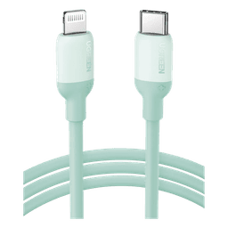 Cable USB-C a Lightning / Certificado MFi / 1 Metro / Adecuado para iPhone, iPad, iPod / Carga Rápida PD 20W /  Sincronización de Datos de hasta 480 Mbps / Goma de Silicona y  TPE. / Suave al Tacto / Color  Green