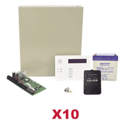 Kit de Paneles de Alarma Híbrido / 8 Zonas Cableadas Ampliables a 48 / Teclado con Receptor Inalámbrico / 3 Particiones / 1 km (3280.8 ft) de Alcance RF