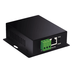 Convertidor PoE Industrial / Entrada PoE 802.3 af/at / Salida PoE pasivo 24V / Conexión plug and play / Alcance de hasta 100 metros / Ideales para Enlaces Inalámbricos