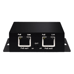 Inyector PoE Extenido Industrial / PoE 802.3 af/at Hasta 30W / Conexión plug and play / Alcance de hasta 250 metros / Aplicaciones CCTV / Alimentación PoE af/at o Vcc 37-57 Vcc