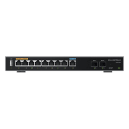 Router Gigabit VPN / Balanceador de cargas / 60,000 sesiones NAT /  9 puertos 10/100/1000 Mbps + 2 puertos SFP (WAN/LAN) / 1 puerto entrada PoE(af/at) / 2 puertos salida PoE (af/at) / Compatible con GWN Cloud.